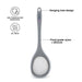 Slotted Spoon Mauris Grey 34cm (Nylon + Silicone)