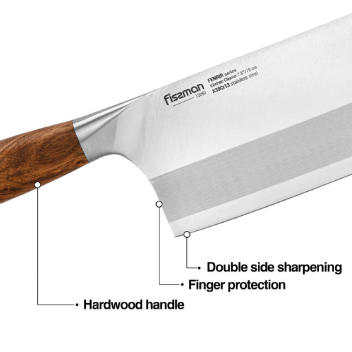 7.5'' Kitchen Cleaver Fenrir Series (420J2 steel)