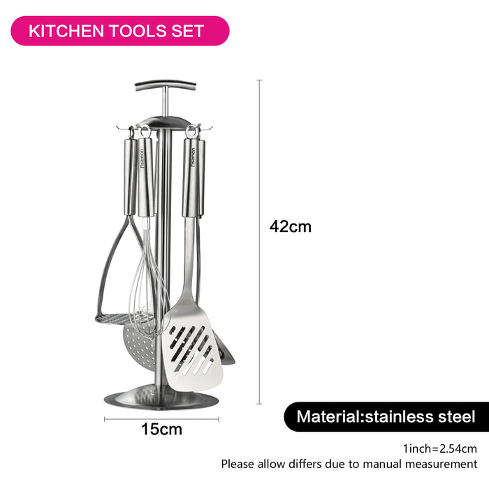 6-Piece Cooking Utensil Tools Set 16x43cm Stainless Steel Zonda Series