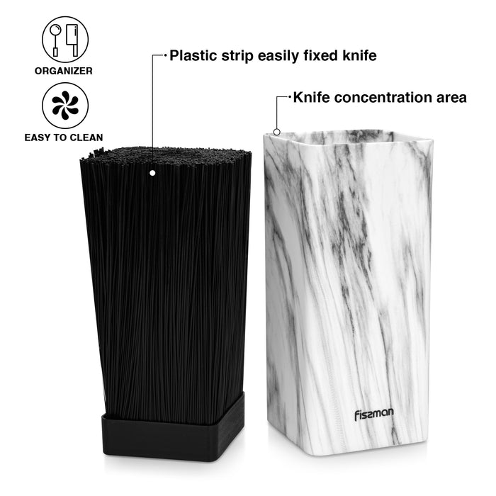 Knife Block with Removable Bristles 22cm