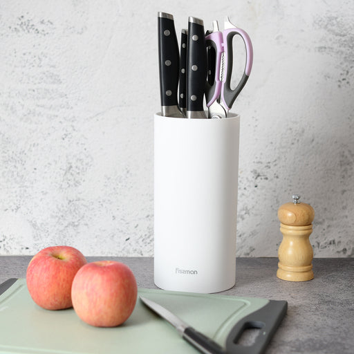 Kitchen Knife Organizer 11x22cm, Round Shaped, White (Plastic)