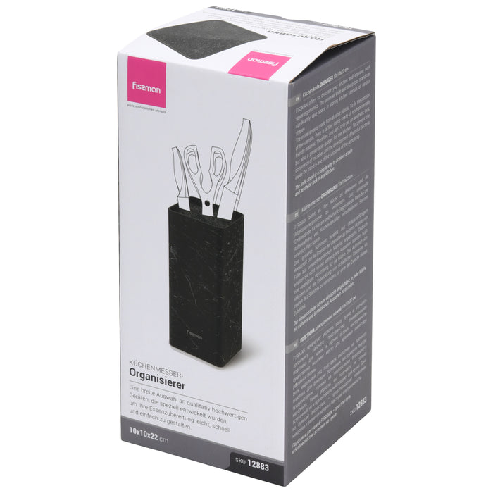 Universal Knife Block Storage 10x10x20cm, Square-Shape Kitchen Knife Stand Organizer
