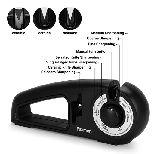 7-Stage Knife Sharpener w/Scissors Sharpening Slot
