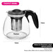 Glass Teapot 900ml with Stainless Steel Infuser