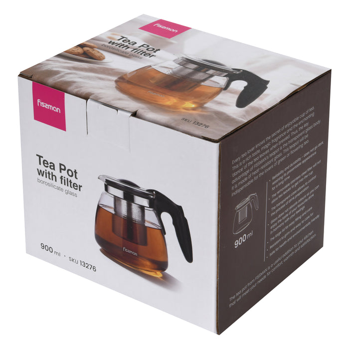 Glass Teapot 900ml with Stainless Steel Infuser