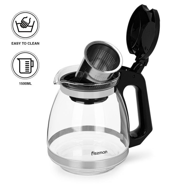 Glass Teapot 1000mL with Stainless Steel Infuser