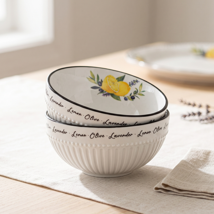 2-Piece Bowl Lemon Provence 12cm Porcelain