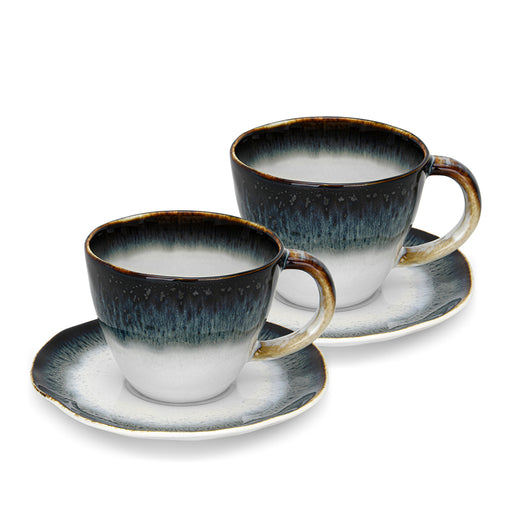 Set of 2 Cups GALACTICA 230 ml With Saucers (Porcelain)