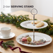2-Tiers Fruit Stand, Christmas, 19/27cm, New Bone China, Christmas Holiday Season Collection Dinnerware