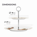 2-Tiers Fruit Stand, Christmas, 19/27cm, New Bone China, Christmas Holiday Season Collection Dinnerware