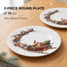 2-Piece Plate Christmas, 19.5cm, New Bone China, Christmas Holiday Season Collection Dinnerware