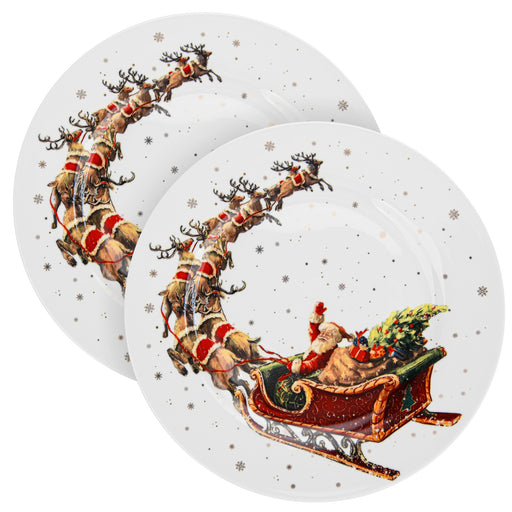 Plate Christmas, 19.5cm, New Bone China, Christmas Holiday Season Collection Dinnerware