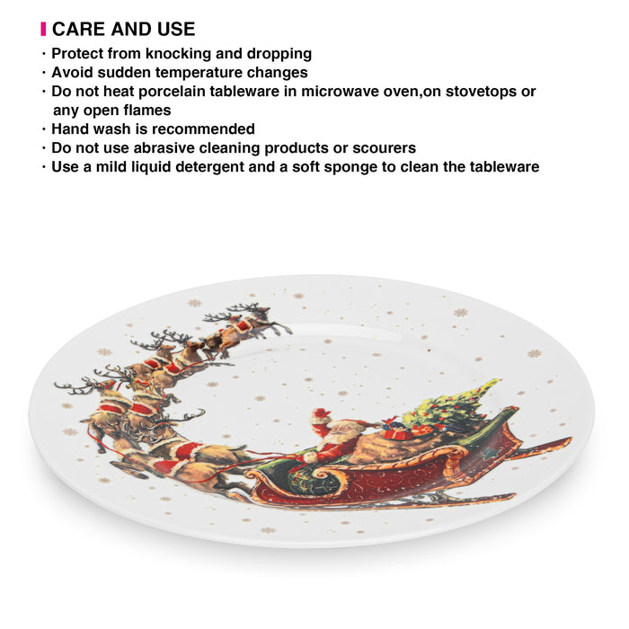 Plate Christmas, 19.5cm, New Bone China, Christmas Holiday Season Collection Dinnerware