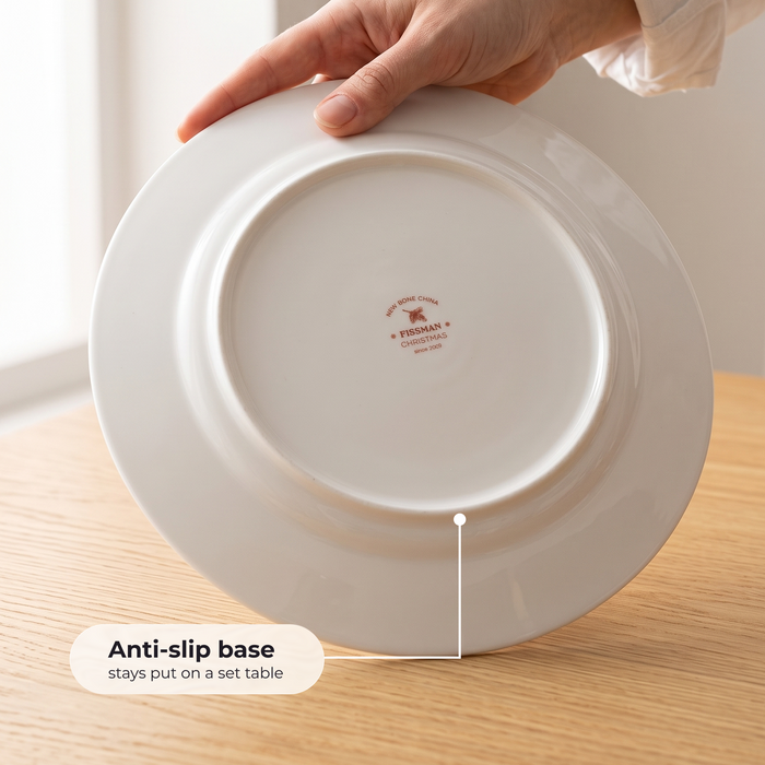 2-Piece Plate Christmas, 19.5cm, New Bone China, Christmas Holiday Season Collection Dinnerware