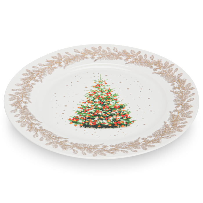 Plate Christmas,27cm, New Bone China, Christmas Holiday Season Collection Dinnerware