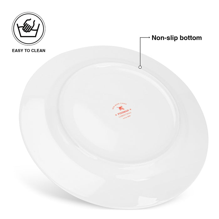 Plate Christmas,27cm, New Bone China, Christmas Holiday Season Collection Dinnerware