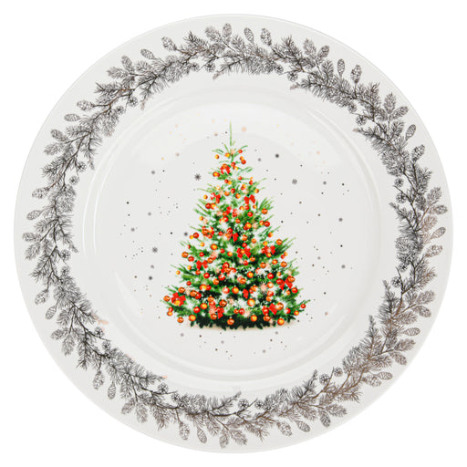 Plate Christmas,27cm, New Bone China, Christmas Holiday Season Collection Dinnerware