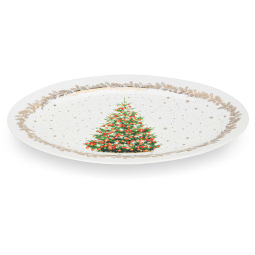 Oval Plate Christmas, 30cm, New Bone China Christmas Holiday Season Collection Dinnerware