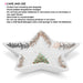 Star Shape Dish Christmas, 19cm Christmas-Themed Design Polygon Platter Dish