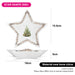 Star Shape Dish Christmas, 19cm Christmas-Themed Design Polygon Platter Dish