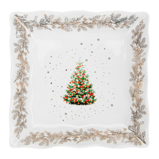 Square Shape Dish 22cm, Christmas-Themed Ceramic New Bone China Coffee Mug