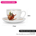 2-Piece Tea Cup and Saucer 400mL, Ceramic New Bone China