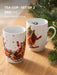 2-Piece Coffee Mug 360mL, Christmas-Themed Ceramic New Bone China Coffee Mug