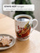 2-Piece Coffee Mug 360mL, Christmas-Themed Ceramic New Bone China Coffee Mug