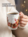 2-Piece Coffee Mug 360mL, Christmas-Themed Ceramic New Bone China Coffee Mug
