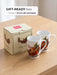 2-Piece Coffee Mug 360mL, Christmas-Themed Ceramic New Bone China Coffee Mug