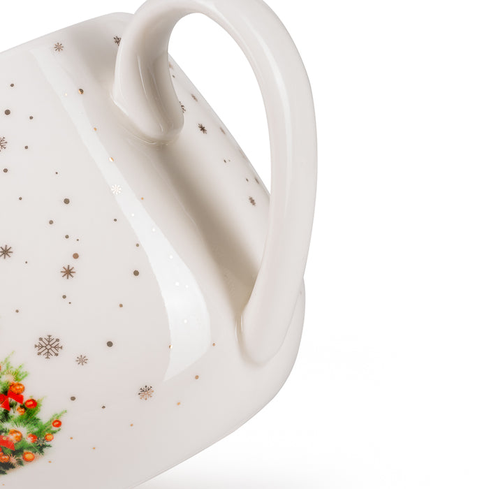 2-Piece Coffee Mug 440mL, Christmas-Themed Ceramic New Bone China Coffee Mug