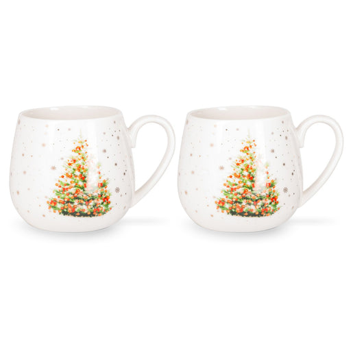 2-Piece Coffee Mug 440mL, Christmas-Themed Ceramic New Bone China Coffee Mug