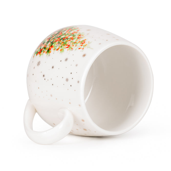 2-Piece Coffee Mug 440mL, Christmas-Themed Ceramic New Bone China Coffee Mug