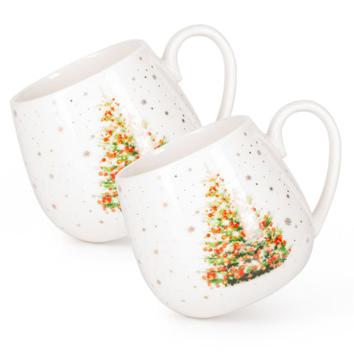 2-Piece Coffee Mug 440mL, Christmas-Themed Ceramic New Bone China Coffee Mug