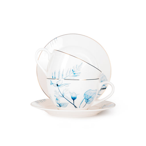 2-Piece Cups Lyon 220ml with Saucers Porcelain
