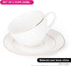 2-Piece Cups Nice 220ml With Saucers New Bone China Nice Series