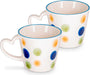 2-Piece Mug with Heart Handle Porcelain with Elegant And Minimalist Design 370ml