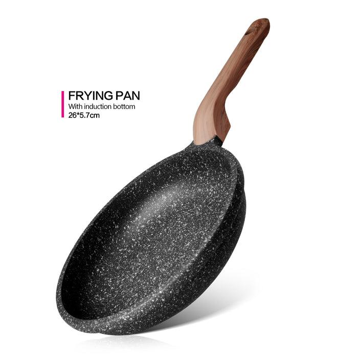 Frying Pan 26cm SPACE STONE Non Stick Coating Aluminum with Induction Bottom