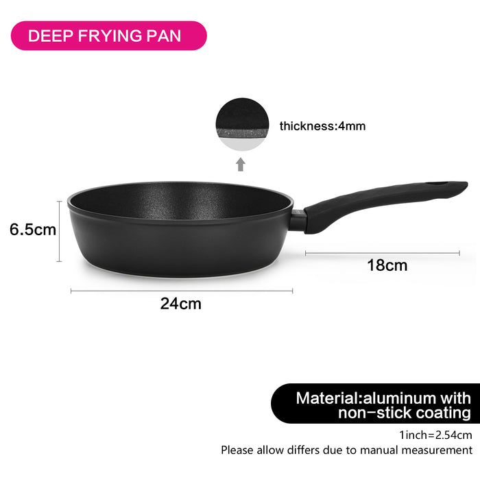 Deep Frying Pan 24x6.5cm MONIQUE with Induction Bottom