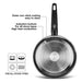 Deep Frying Pan 24cm LILOU with Double Screw Handle