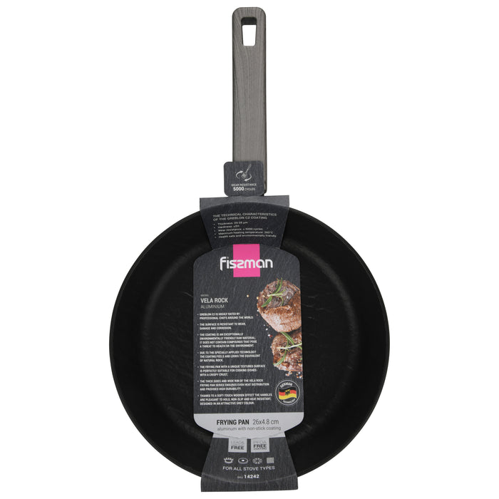 Frying Pan Vela Rock 26cm With Induction Bottom (Aluminum With Non-Stick Coating)