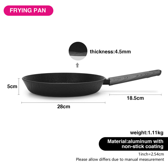 Frying Pan Vela Rock 28cm With Induction Bottom Aluminum With Non-Stick Coating