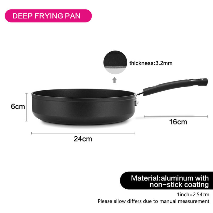 Deep Frying Pan 24cm REINA with Induction Bottom