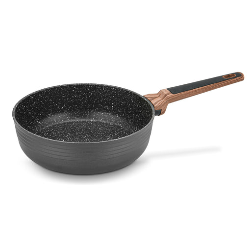 Deep Frying Pan 24cm Diamond Series Aluminum  with Induction Bottom