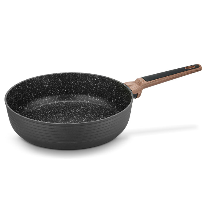 Deep Frying Pan 28cm Diamond Series Aluminum  with Induction Bottom