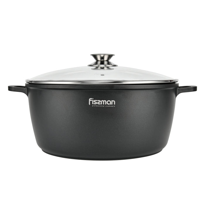 Stockpot  Aluminium With Non-Stick Coating GRETA 28x12.5cm/6.5L with Glass Lid