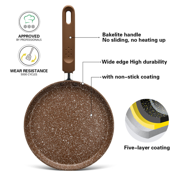 Crepe Pan Smoky Stone 20cm (Aluminium With Non-Stick Coating)