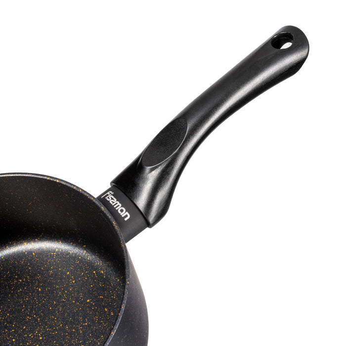 Saucepan with Glass Lid 1.5L, TouchStone Non-Stick Coating Aluminum Saucepan 16x8cm Forde Series