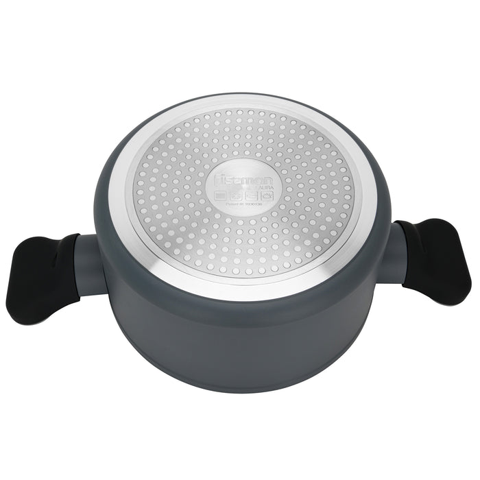 Stockpot 3LTR/20cm with Glass Lid, Aluminum with Induction Bottom