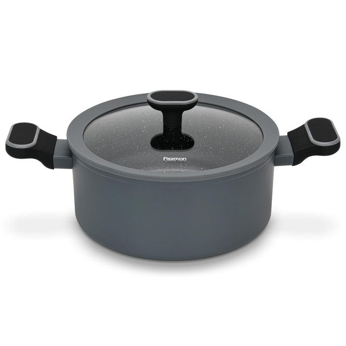 Stockpot 3LTR/20cm with Glass Lid, Aluminum with Induction Bottom